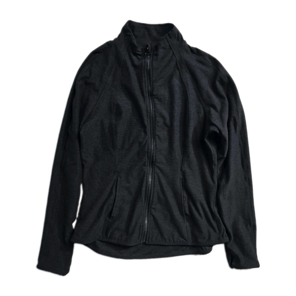 Yogalicious Lux Women's Athletic Running Jacket XL Black Mock Neck
